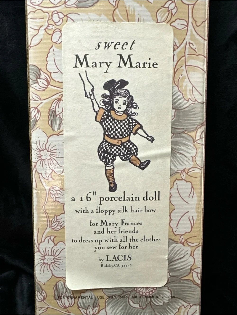 16 inch the sweet mary marie doll porcelain ( rare usa  in box collection